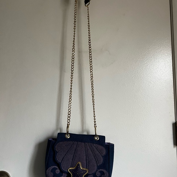 Brand New! Loungefly Little Mermaid Denim Crossbody! - Picture 4 of 4
